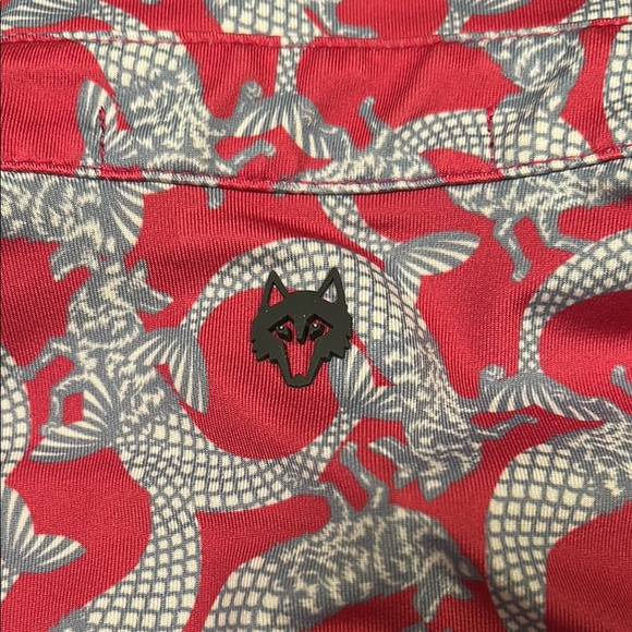 Pink and White Patterned Polo Shirt - Picture 4 of 4